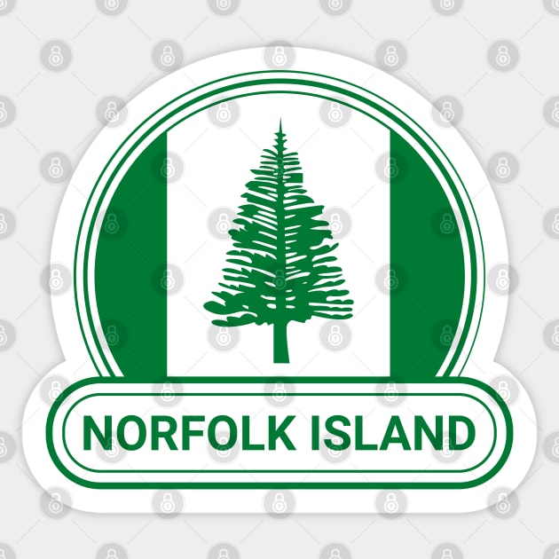 Norfolk Island Country Badge - Norfolk Island Flag Sticker by Yesteeyear